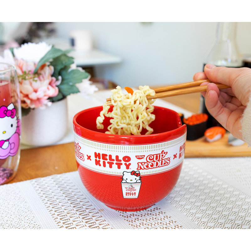 Hello Kitty Noodle Bowl With Chopsticks deals